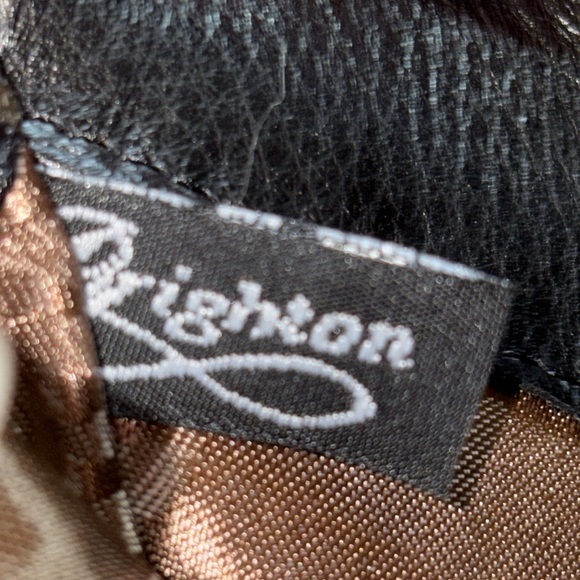 Brighton Leather Embossed Crocodile Wallet Crossbody Shoulder Bag 4" x 7.5" - Picture 10 of 17